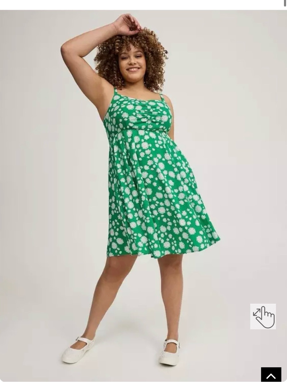 Torrid Green Daisy Skater Dress